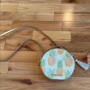 Brahmin - Round Pineapple Print Crossbody Bag